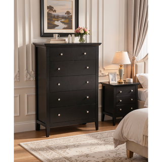Sunvega Dark Brown Tufted Polyurethane Upholstered King Size Bed Frame