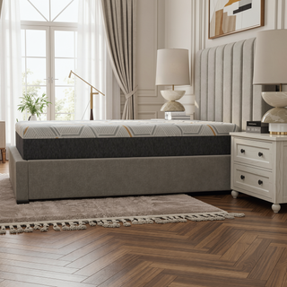 Sunvega 12" Copper Gel Cooling Memory Foam Mattress with Edge Support and Air Grid Base