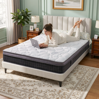 Sunvega 10 Inch Queen Size Breathable Cooling Gel Memory Foam Hybrid Mattress