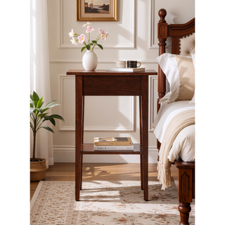 Sunvega Bright Pink Contemporary Nightstand with Durable Construction for Modern Decor