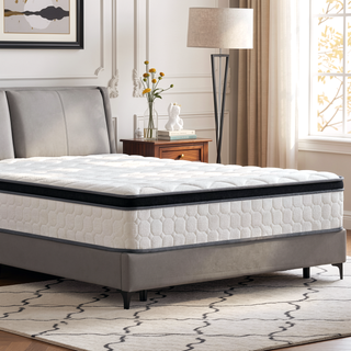 Sunvega 12 Inch Full Size Pocketed Coil Mattress with Gel Memory Foam for Spinal Support