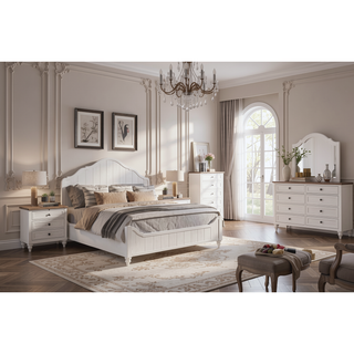 Sunvega Mindi Veneer Two-Tone Cement and Sand Finish Drawer Chest with Cedar and Felt Lining