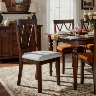 Sunvega Modern Faux Marble Dining Table with Solid Wood Legs for Kitchen Living Room