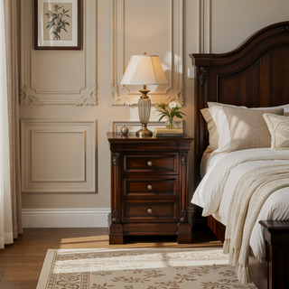 Sunvega Cappuccino 5-Drawer Chest with Spacious Drawers and Dovetail Construction