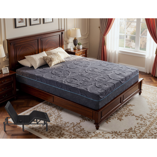 Sunvega Firm Comfort 8" Twin Size Gel-Infused Memory Foam Hybrid Mattress in Dark Gray