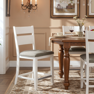Sunvega Brown and White 6 Piece Gathering Dining Set for Casual Style