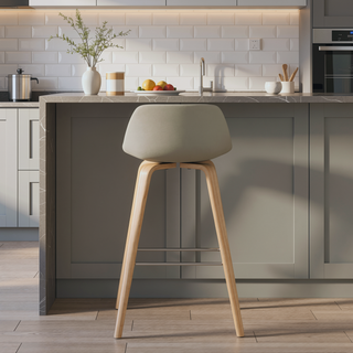 Sunvega Mid-Century Modern Bentwood Counter Bar Height Stool Set of 2