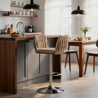 Sunvega 360 Degree Swivel Adjustable Counter Height Bar Stools Set of 2