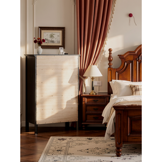 Sunvega Dark Brown Tufted Polyurethane Upholstered King Size Bed Frame