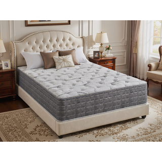 Sunvega 13.5" Twin XL Plush Two Sided Bamboo Mattress with Pocketed Coils