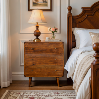 Sunvega Curved Chestnut Chest with Clean Lines and Contemporary Aesthetic