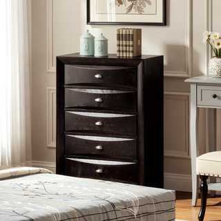 Sunvega Cherry Solid Wood Contemporary Nightstand with 2-Drawers and Nickel Knob Pulls