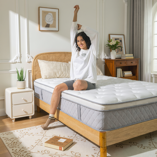 Sunvega 12 Inch Cooling Gel Memory Foam Hybrid Mattress with Pocket Springs for Medium Firmness