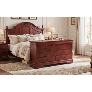 Sunvega Dark Brown Tufted Polyurethane Upholstered King Size Bed Frame