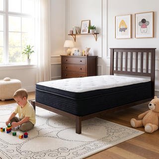 Sunvega Hybrid Plush Queen Mattress with Pocketed Coils and Cooling Fabric