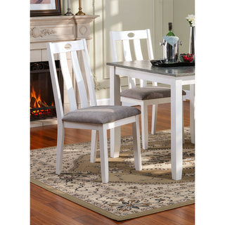 Sunvega Transitional White Gray Two-tone 5pc Counter Height Dining Set
