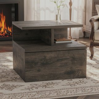 Sunvega Floating Nightstand with Large Drawer and Multiple Shelves for Storage or Decor