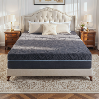 Sunvega Firm Comfort 8" Twin Size Gel-Infused Memory Foam Hybrid Mattress in Dark Gray