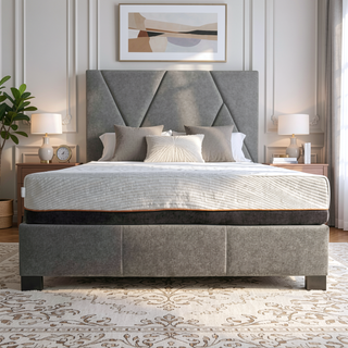 Sunvega 10 Inch Cooling Copper Infused Memory Foam Mattress King Size with Plush Support