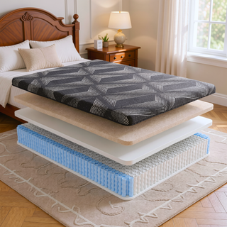 Sunvega Diamond Matrix Copper Cooling Hybrid Waterfall Top Mattress with Medium Feel
