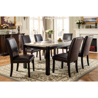Sunvega Modern Natural Tone Dining Table with Open Lower Shelf for Kitchen