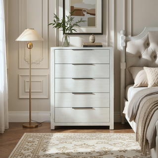 Sunvega Modern Transitional Beige Finish Nightstand with Three Wooden Drawers