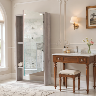 Sunvega Large Mirrored Medicine Cabinet with One Interior Shelf for Storage