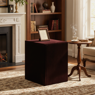 Sunvega Espresso Finish Nightstand with Two Spacious Drawers and Top Tray