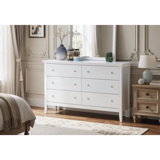 Sunvega Primo G1339-D White Dresser with Durable Print Finish and French Dovetail Drawers