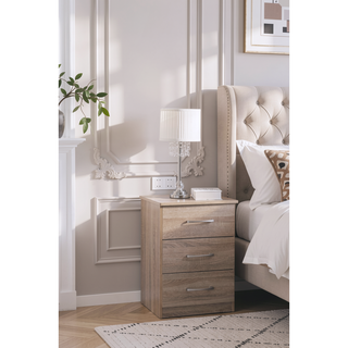 Sunvega Sandle Wood Contemporary Nightstand with Spacious Top for Compact Spaces
