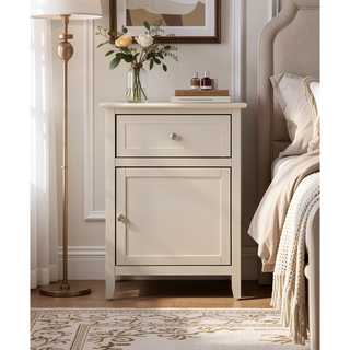 Sunvega Bright Yellow Fully Assembled Nightstand with Drawer for Small Spaces
