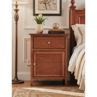 Sunvega Bright Yellow Fully Assembled Nightstand with Drawer for Small Spaces