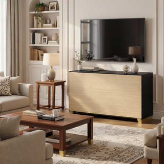 Sunvega Modern 6-Drawer Dresser with Linear Handles and Spacious Storage for Bedroom