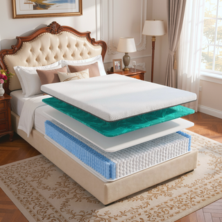 Sunvega Copper Cooling Firm Feel 12" Hybrid Waterfall Top Mattress Twin XL