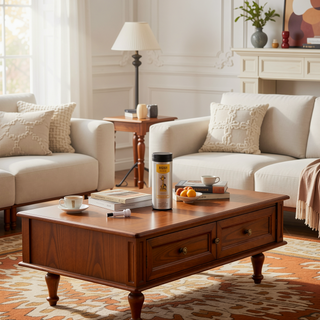Sunvega Upholstered Dresser with Six Spacious Drawers and Nail Head Trim