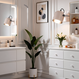 Sunvega Double Door Medicine Cabinet with Four Interior Shelves and Ample Mirror
