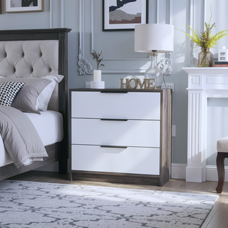 Sunvega Washington Three Drawer Dresser for Bedroom Storage with Easy Assembly