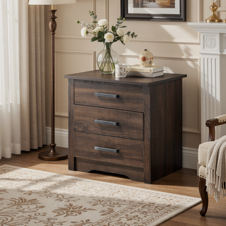 Sunvega Modern Elegance Wenge Nightstand with Durable Structure for Bedroom Decor