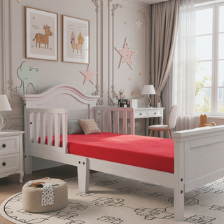 Sunvega Kids 5 Inch Red Twin Mattress with Water Resistant Cover and Memory Foam