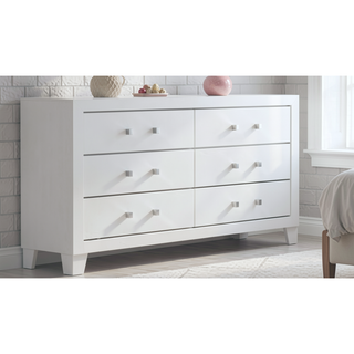 Sunvega White Queen Upholstered Bed with Modern LED Accent Lighting