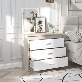 Sunvega Three Drawer Dresser with Superior Top in Black Wengue Finish