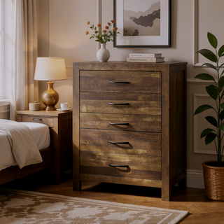 Sunvega Natural Finish Full Bed with Headboard Footboard and Rails