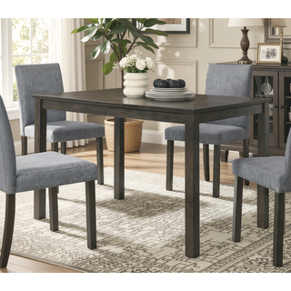 Sunvega Contemporary Rectangular Dining Table with Dark Wood Finish for Dining Room