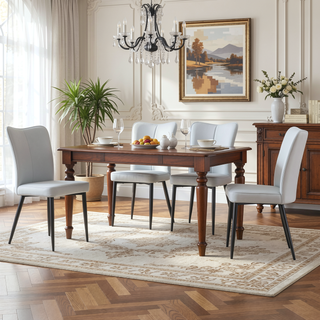 Sunvega Modern Black PU Chairs with Ergonomic Backrest and Metal Legs for Living Room