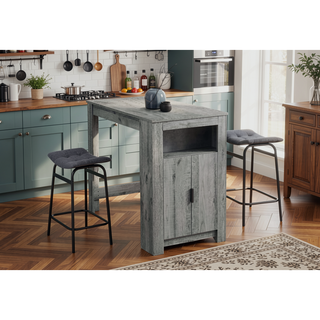 Sunvega Contemporary 48 Inch Rectangular Counter Height Dining Table with Storage