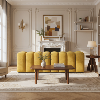 Sunvega Upholstered Tufted Accent Bench with Exquisite Backless Design for Modern Interiors