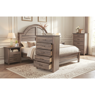 Sunvega Contemporary Weathered Grey Finish Wooden Nightstand with 2 Drawers