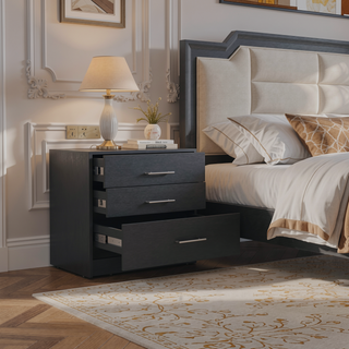 Sunvega Three Drawer Dresser with White Finish for Small Items Storage