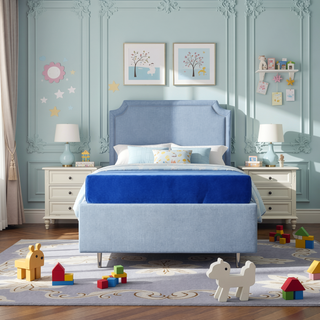 Sunvega Kids 7" Blue Full Mattress with Water Resistant Memory Foam