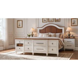 Sunvega Premium Mindi Veneer Triple Dresser in Cement and Sand Finish